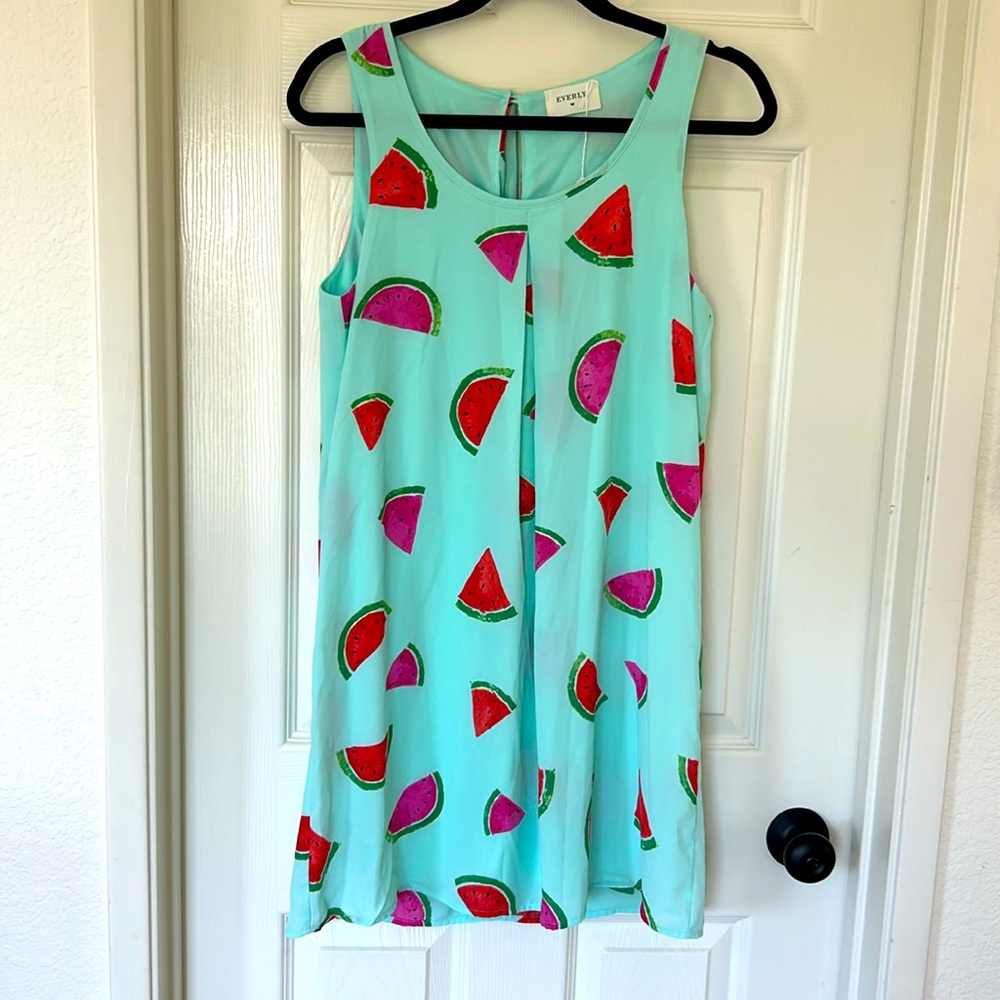 Everly Watermelon print Midi Dress